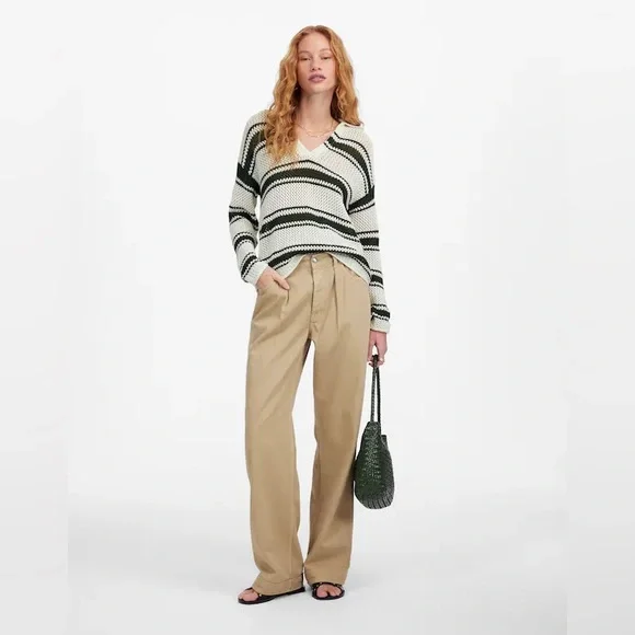 Madewell Open-Stitch Johnny Collar Sweater - Picture 2 of 12